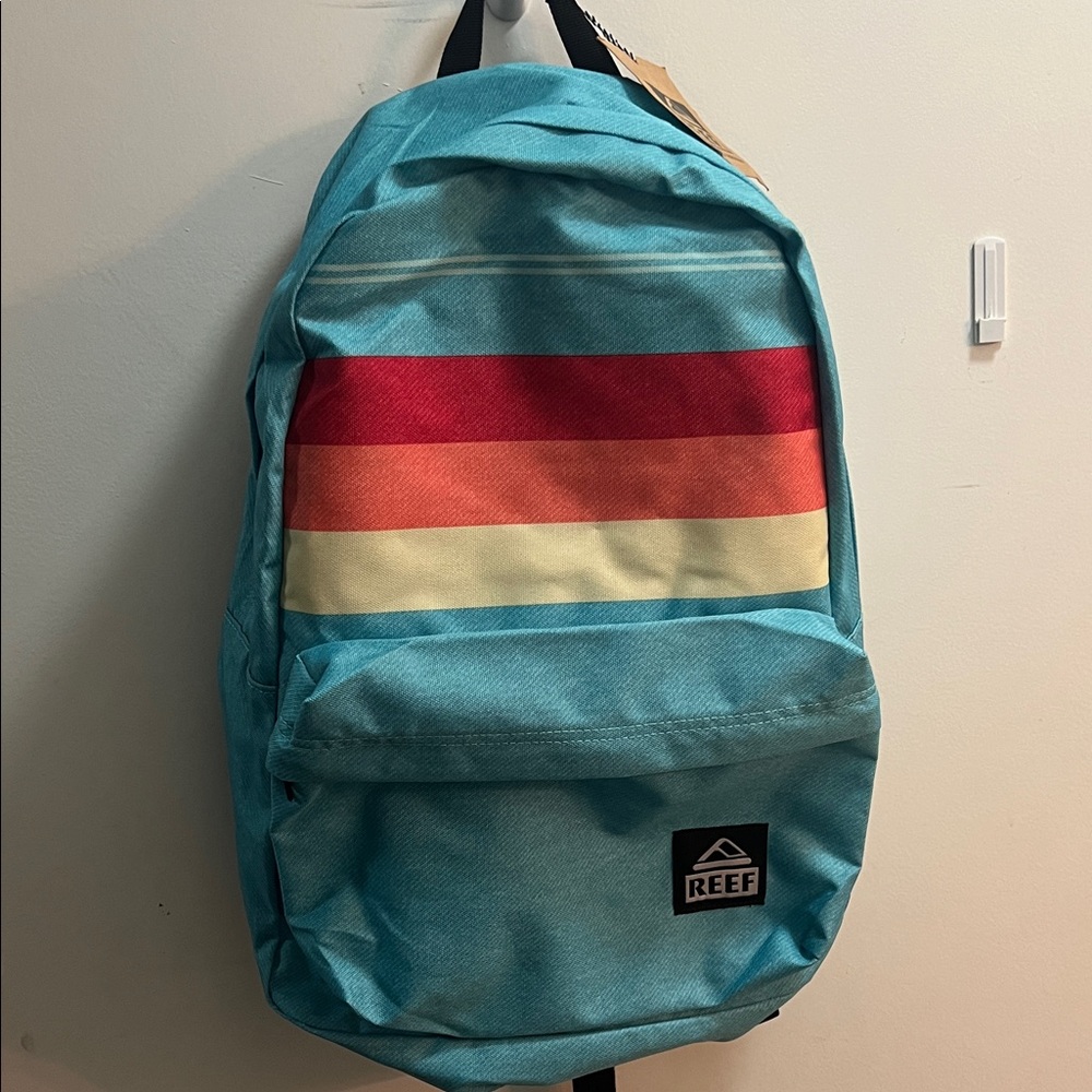 Reef Teal Backpack with Vibrant Stripes